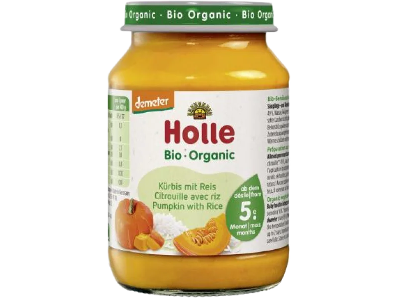 HOLLE Bio Organic Danie Dynia z ryżem 5m+, preparat sypki, 190 g