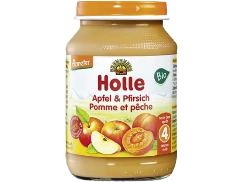 HOLLE Deser dla niemowląt jabłko i brzoskwinia, żel, 190 g