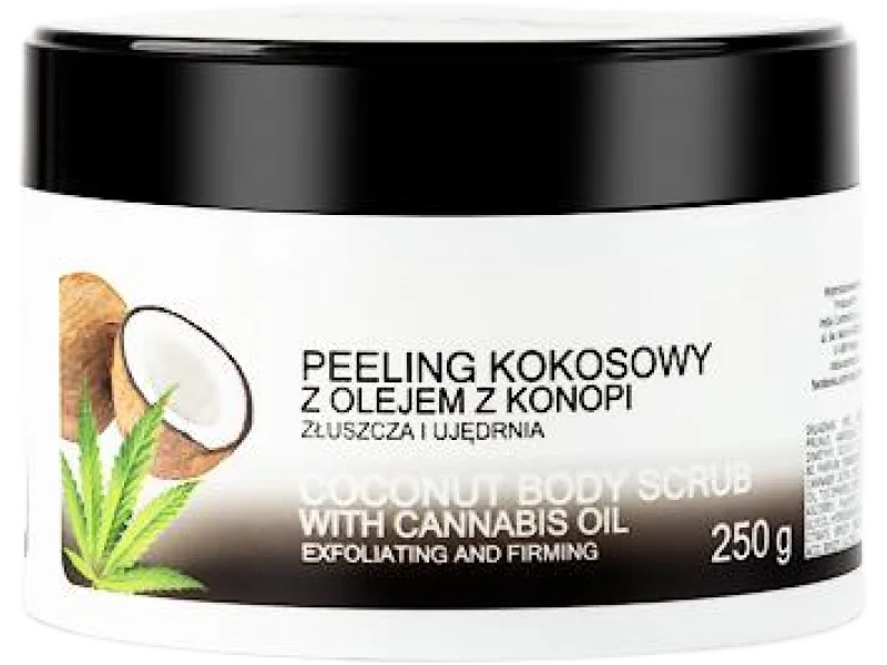 INDIA Peeling kokosowy z olejkiem z konopi, 250 g
