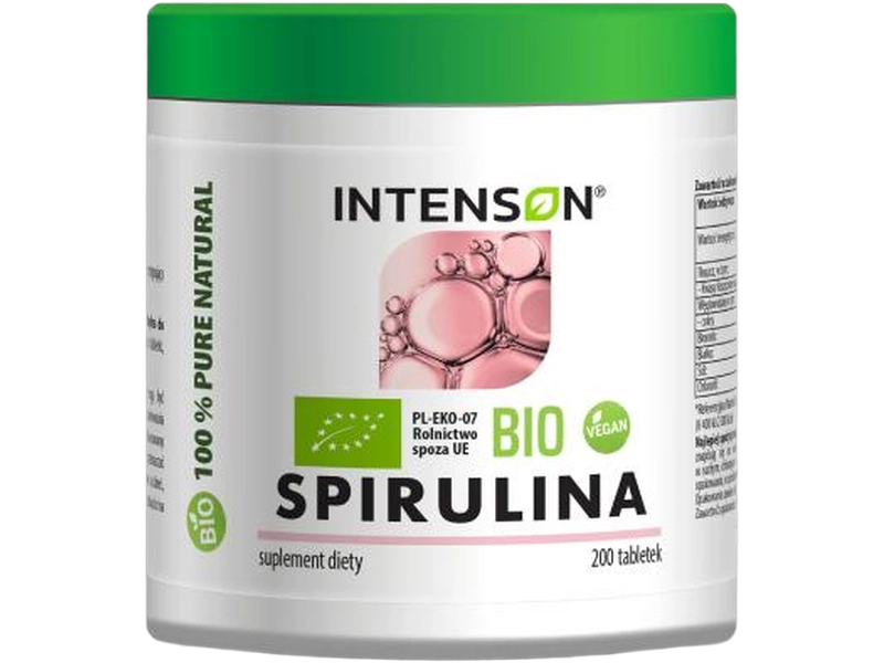 Intenson Bio spirulina, tabletki, 200 tabl.