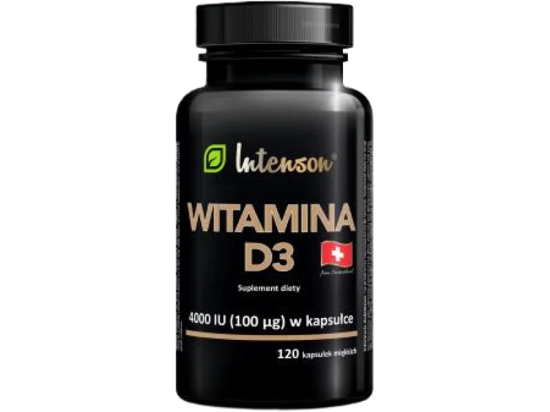 INTENSON Witamina D3 4000 IU, kapsułki, 100 µg, 120 kaps.