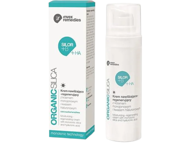 Invex Remedies Organic Silica Silor +B +HA nawilżająco-regenerujący z krzemem organicznym i kwasem hialuronowym, krem, 30 ml