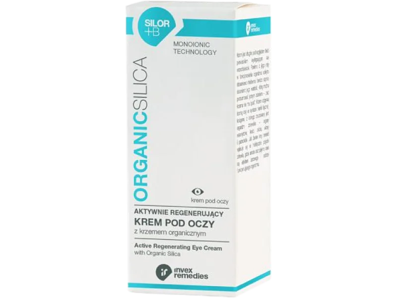 INVEX REMEDIES ORGANIC SILICA Silor+B Aktywnie regenerujący krem pod oczy z krzemem organicznym, 15 ml