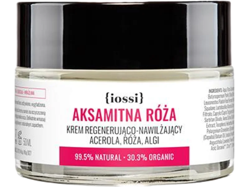 Iossi aksamitna róża regenerująco-nawilżający acerola, róża, algi, krem, 50 ml