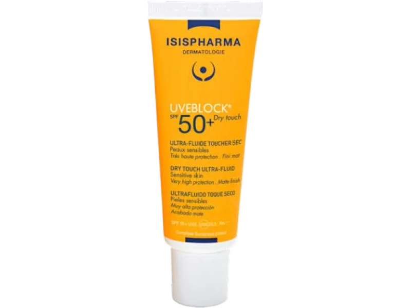 ISISPHARMA UVEBLOCK Dry Touch Ultralekki fluid bezbarwny SPF 50+, 40 ml