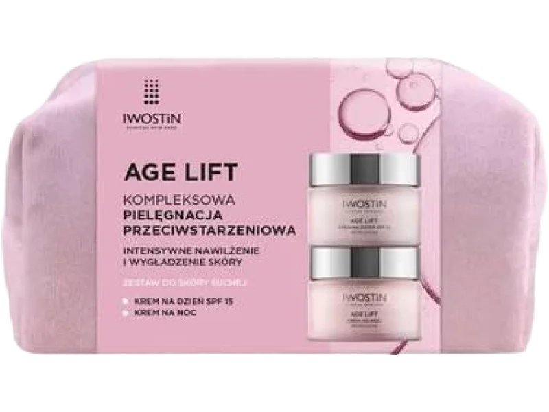 IWOSTIN Age Lift Zestaw kosmetyków do skóry suchej Krem na dzień SPF 15 + Krem na noc, 100 ml