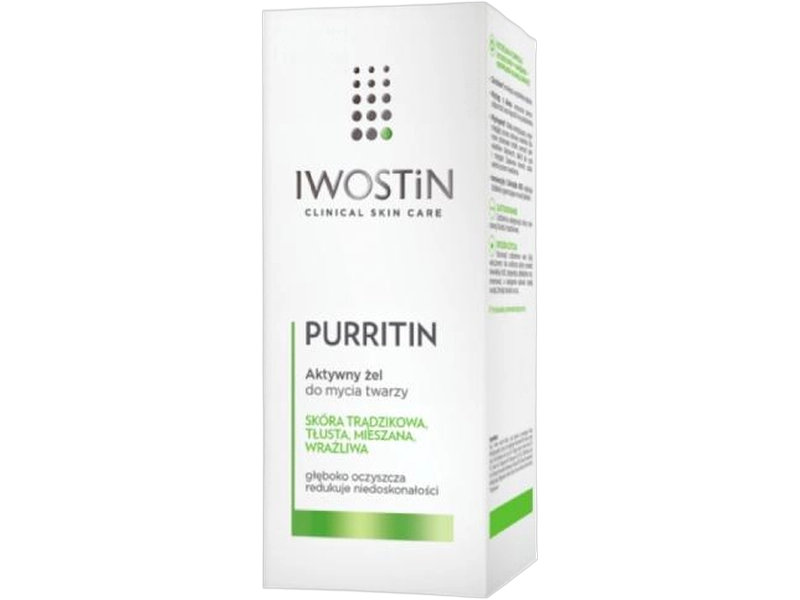 Iwostin Purritin aktywny żel do mycia twarzy, 300 ml