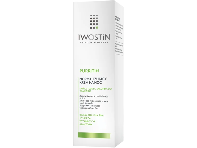 IWOSTIN PURRITIN normalizujący na noc, krem, 40 ml
