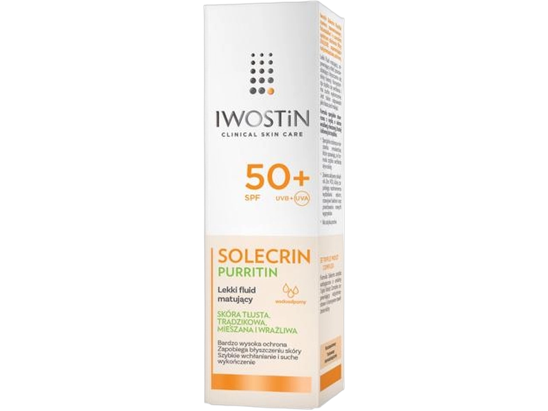 Iwostin Solecrin Purritin lekki fluid matujący SPF50+, 40 ml