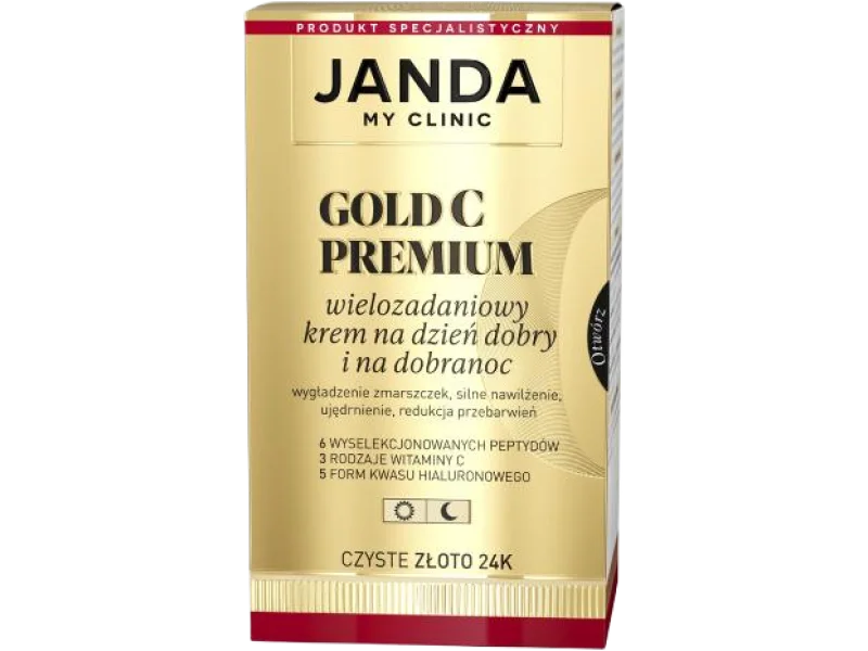 JANDA Gold C Premium Wielozadaniowy krem do twarzy na dzień dobry i na dobranoc, 50 ml