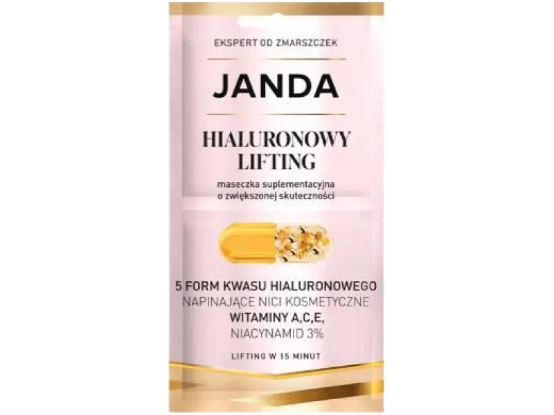 JANDA Hialuronowy Lifting Maseczka suplementacyjna, maska, 8 ml