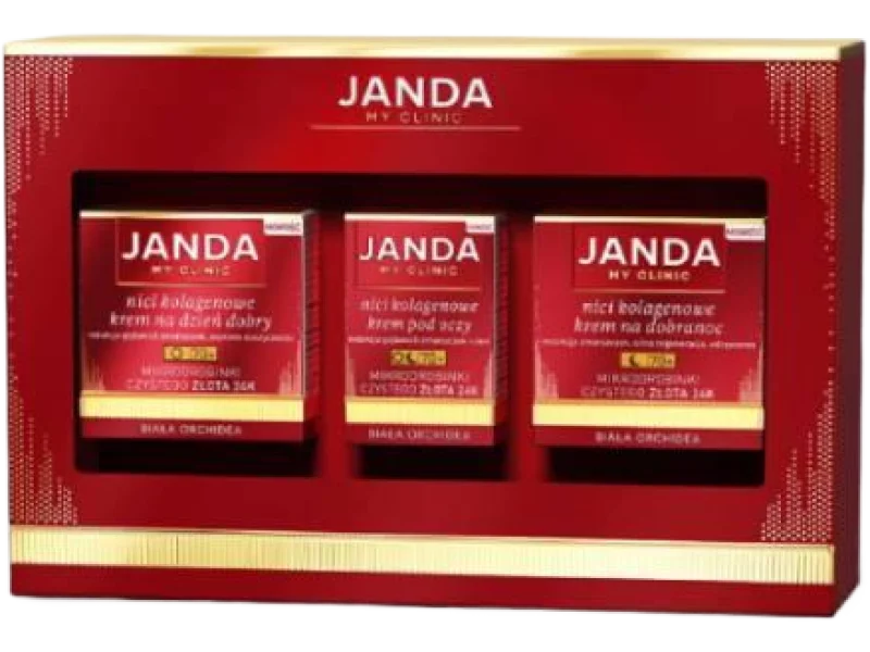 JANDA Zestaw My Clinic Nici kolagenowe 70+, krem, 50ml + 50ml + 15ml ml