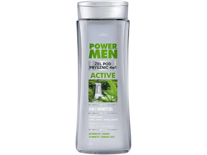 Joanna Power Men Active 4 in 1 pod prysznic dla mężczyzn, żel, 300 ml