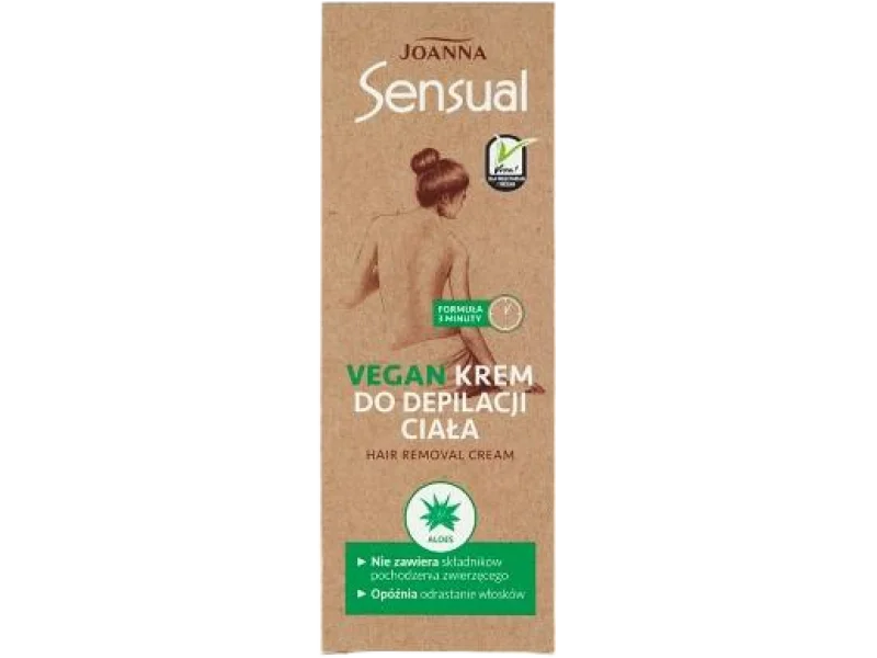 Joanna Sensual Vegan krem do depilacji ciała z aloesem, 100 g