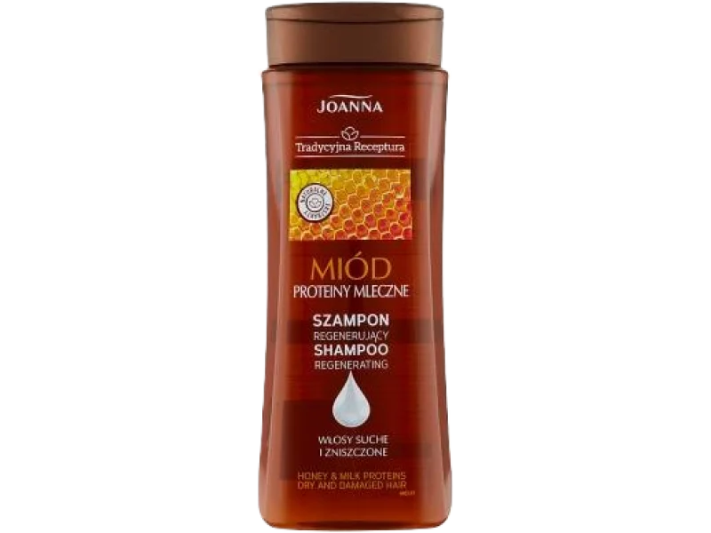 Joanna Tradycyjna Receptura regenerujący miód i proteiny mleczne, szampon, 300 ml