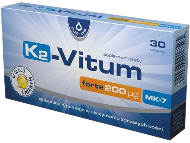 K2-Vitum Forte MK-7, kapsułki, 200 µg, 30 kaps.