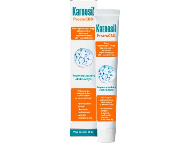 Karnosil, Procto CBD regenerująco-kojący, krem, 50 ml