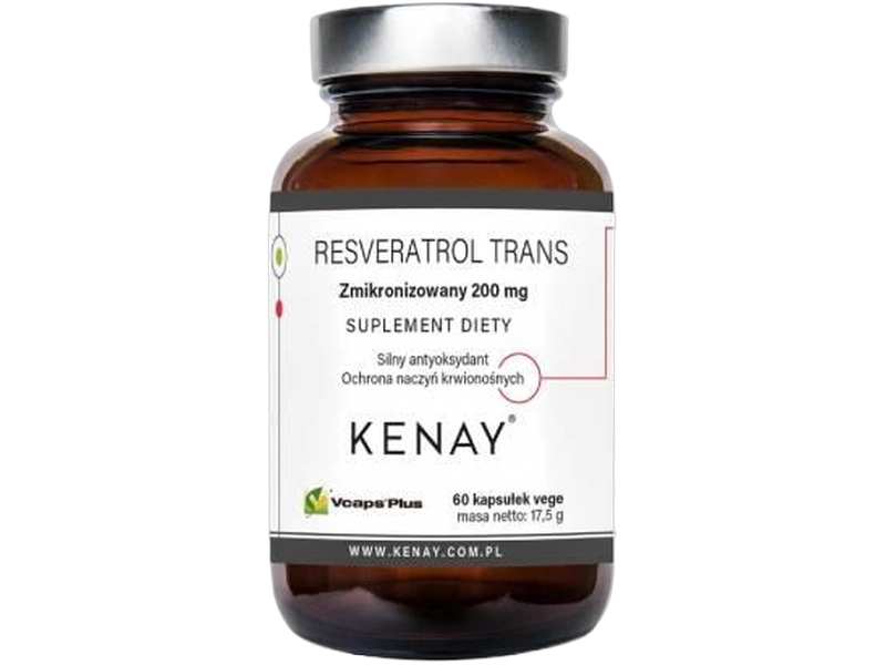 KenayAG Resweratrol trans zmikronizowany, kapsułki, 200 mg, 60 kaps.
