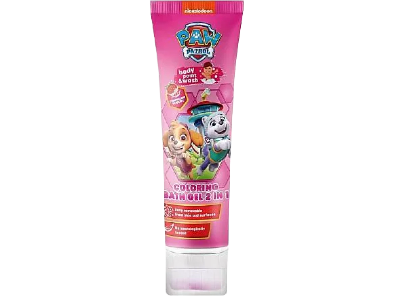 KIDS Psi Patrol Koloryzujący żel do kąpieli jogurtowa truskawka, 150 ml
