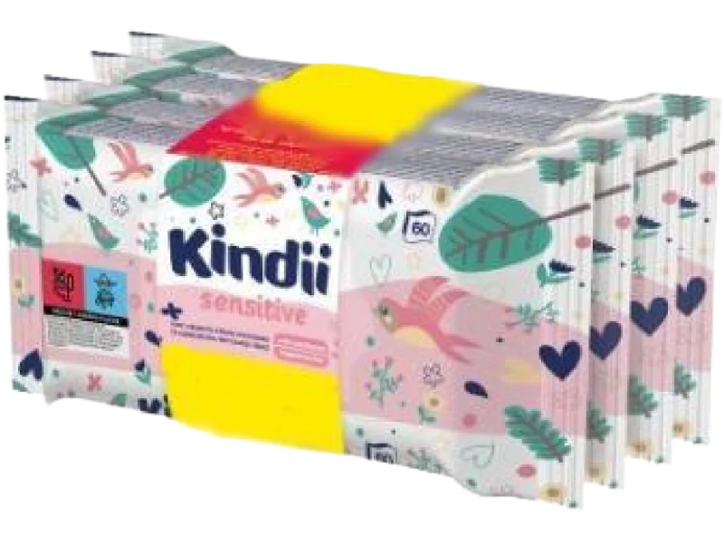 Kindii Sensitive dla niemowląt i dzieci, chusteczki, 240 szt.