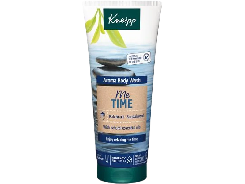 Kneipp Me Time pielęgnujący żel pod prysznic, drzewo sandałowe i paczula, 200 ml