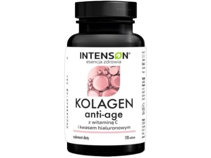Kolagen Anti-age z kwasem hialuronowym i witaminą C, tabletki, 120 tabl.