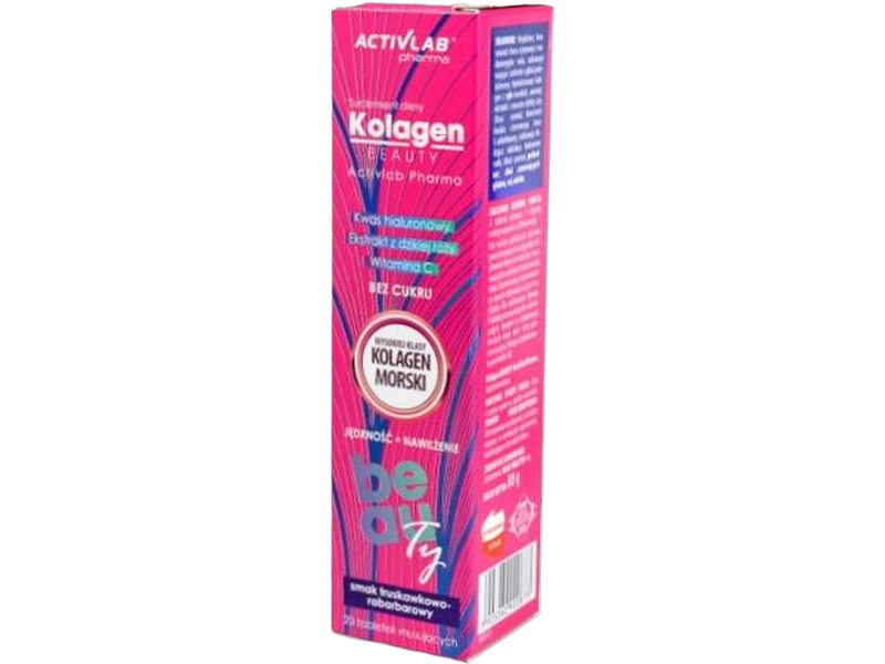 Regis Activlab Kolagen Beauty, smak truskawkowo-rabarbarowy, tabletki musujące, 20 tabl.