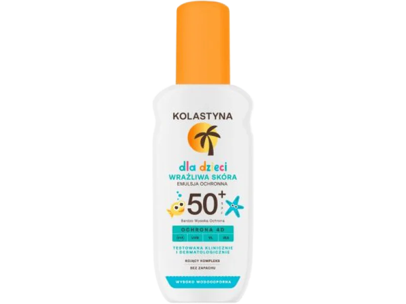 KOLASTYNA Emulsja ochronna dla dzieci wrażliwa skóra SPF 50+, emulsja na skórę, 150 ml