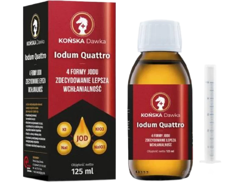 Końska Dawka Iodum Quattro 4 formy jodu, płyn, 90 µg, 125 ml