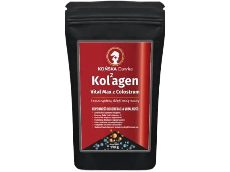 Końska Dawka Kolagen Vital Max z Colostrum, proszek, 510 g