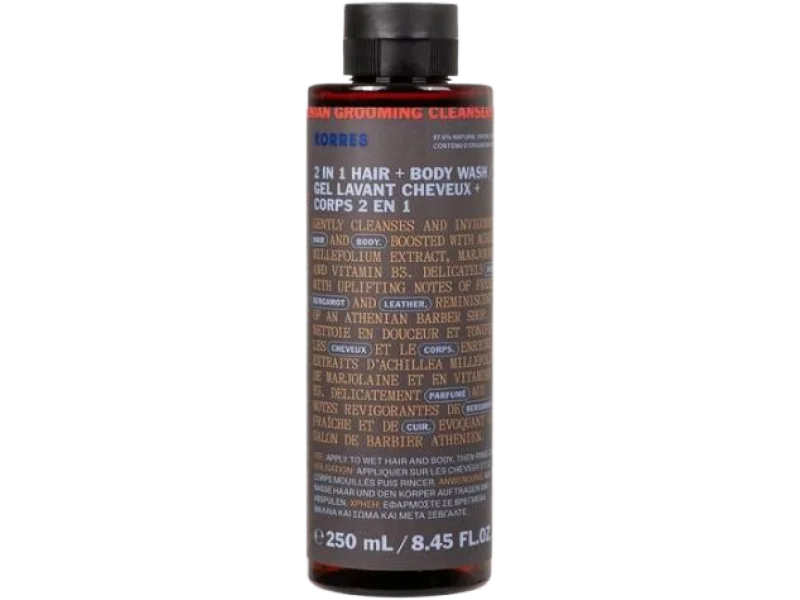 Korres Achillea Men Szampon & żel pod prysznic 2w1, 250 ml
