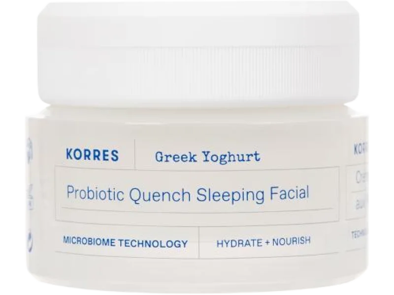 KORRES Greek Yoghurt Probiotic Quench Sleeping Facial Ultranawilżający krem na noc, 40 ml