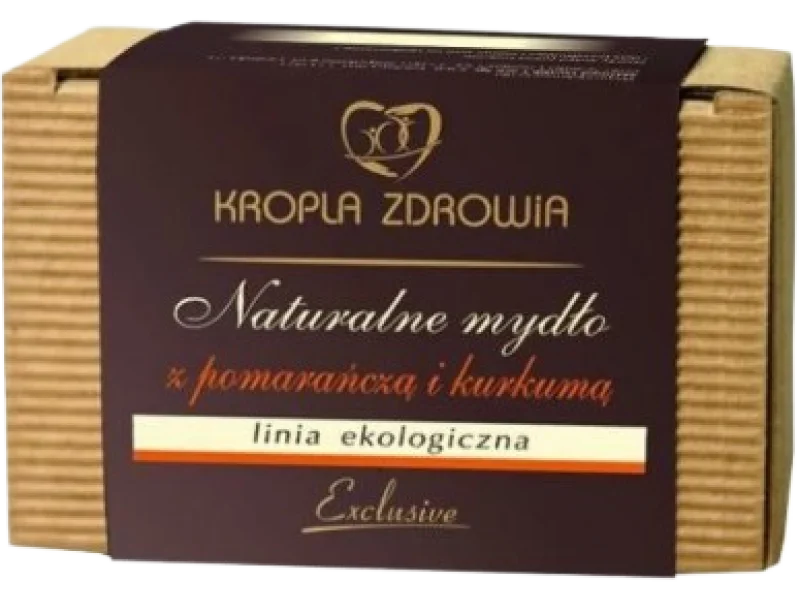 KROPLA ZDROWIA Naturalne mydło z pomarańczą i kurkumą, 130 g