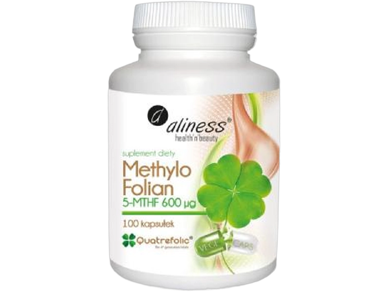 Medicaline kwas foliowy L-metylofolian, kapsułki, 600 µg, 100 kaps.