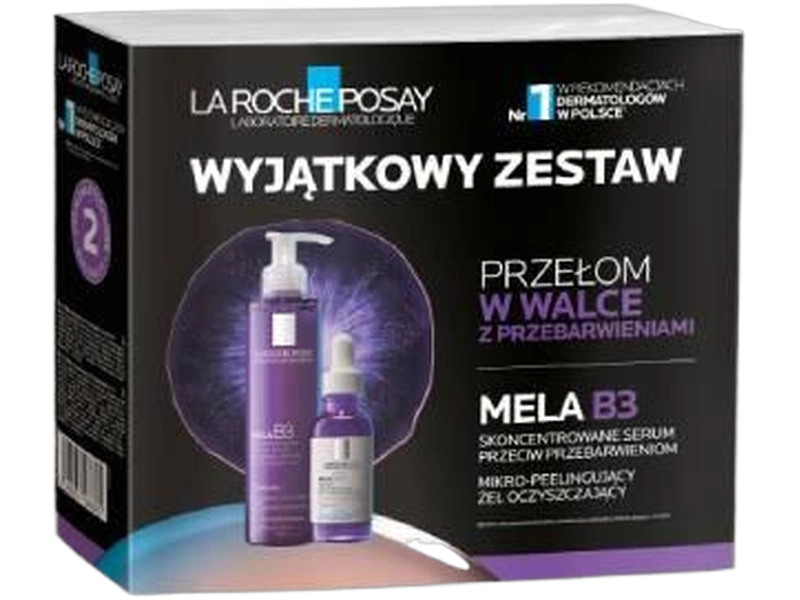 La Roche-Posay Zestaw Mela B3, serum + żel, 30 + 200 ml + ml