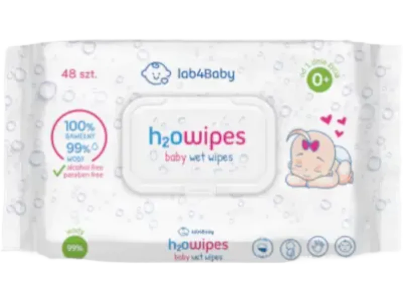 Lab4baby H2O Baby Wet Wipes, chusteczki, 48 szt.