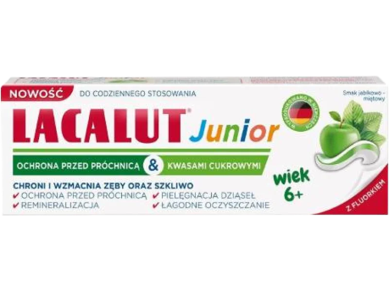 LACALUT Junior Pasta do zębów dla dzieci 6lat+, 1400 ppm, 55 ml