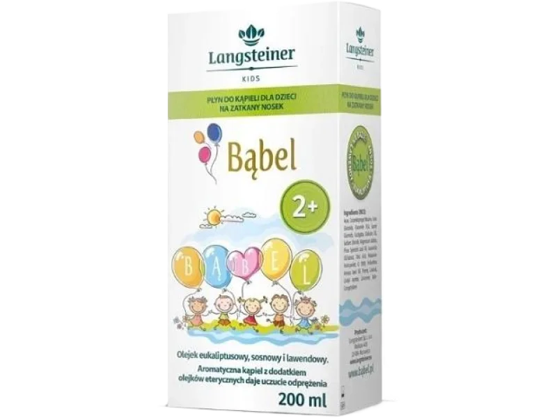 Langsteiner Kids Bąbel Płyn do kąpieli dla dzieci na zatkany nosek od 2 lat, 400 ml