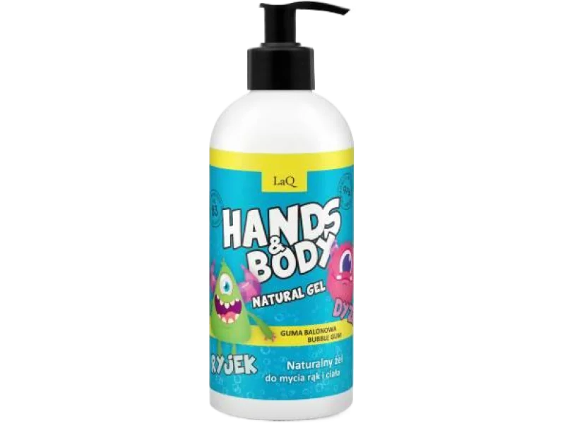 LaQ Dyzio I Ryjek Naturalny żel do mycia ciała i rąk guma balonowa, 300 ml