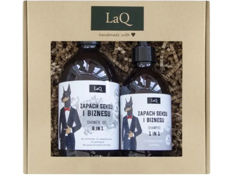 LaQ Zestaw Doberman Zapach Seksu i Biznesu, żel + szampon, 500 ml + 300 ml ml