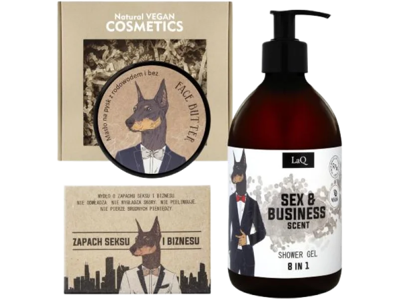 LaQ Zestaw prezentowy Doberman, żel + masło + mydło, szt.