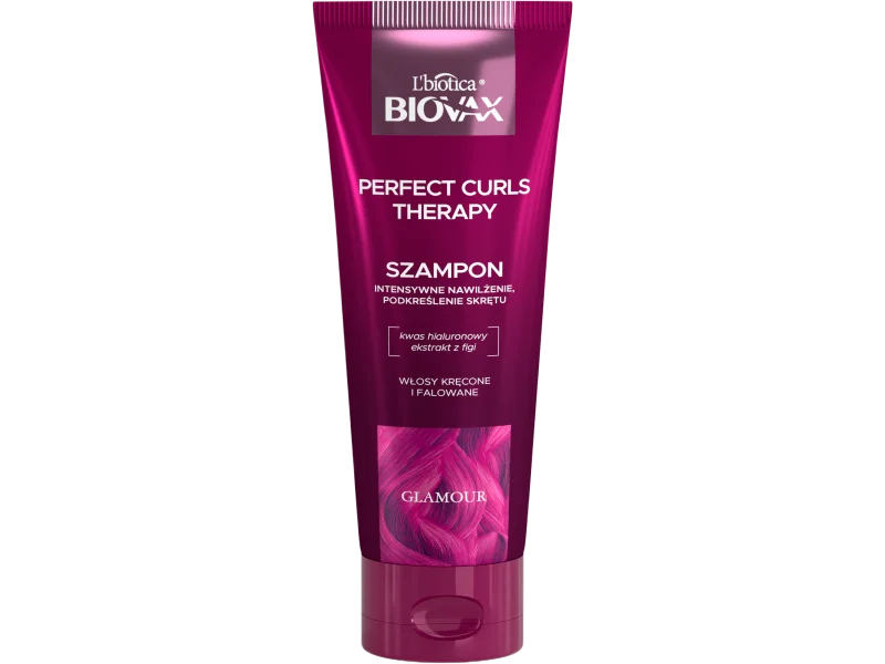 L’biotica Biovax Glamour Perfect Curls Therapy szampon intensywnie nawilżający, 200 ml