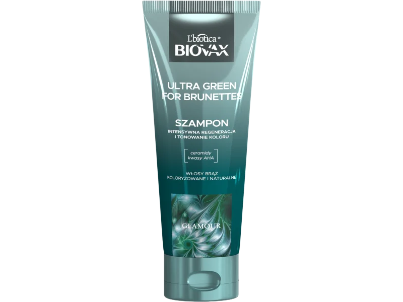 L’biotica Biovax Glamour Ultra Green for Brunettes, szampon, 200 ml