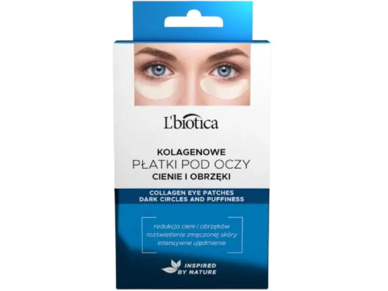 L’biotica Kolagenowe płatki pod oczy redukujące cienie i obrzęki, 3 szt.