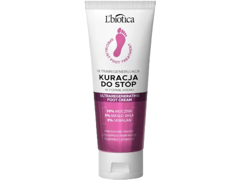 L’BIOTICA Ultraregenerująca kuracja do stóp, krem, 75 ml