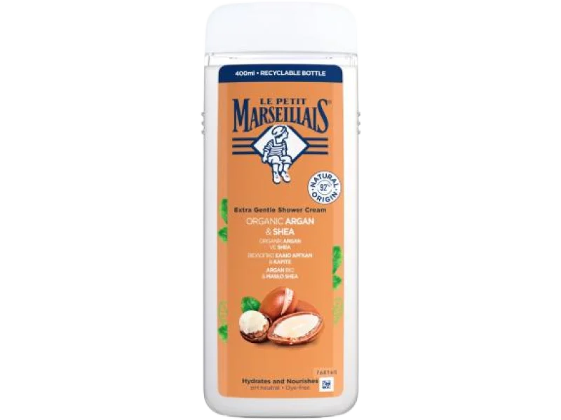 LE PETIT MARSEILLAIS Żel pod prysznic Argan Bio & Masło Shea, żel, 400 ml