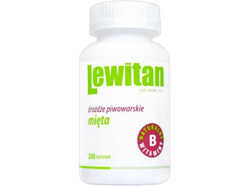 Lewitan, smak miętowy, tabletki, 200 tabl.