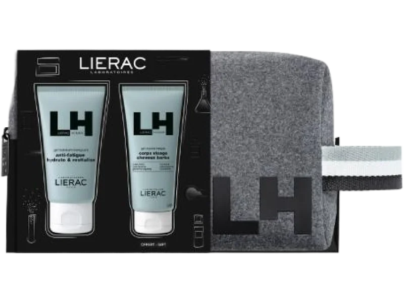 LIERAC Homme zestaw Żel energizujący + Żel pod prysznic, żel, 50 ml