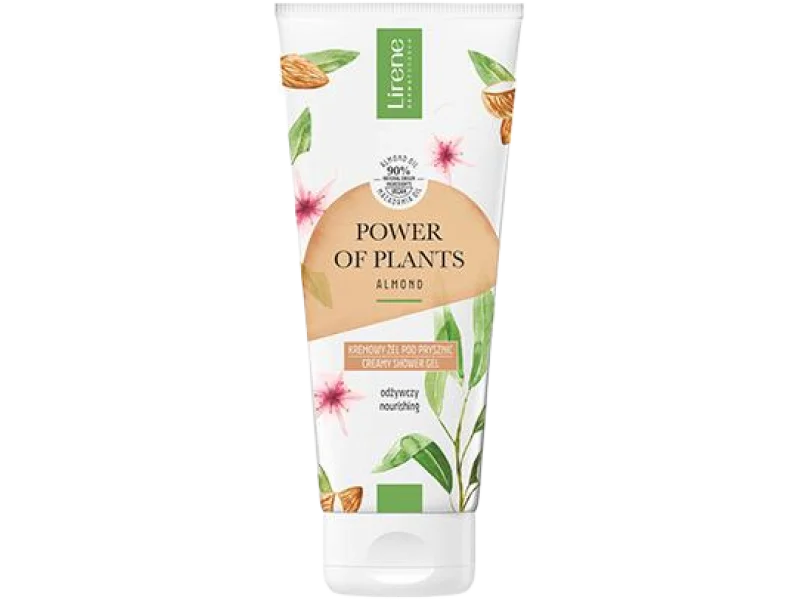Lirene Power of Plants migdał odżywczy kremowy żel pod prysznic, 200 ml