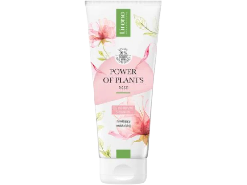 LIRENE Power of Plants Rose Żel pod prysznic nawilżający, żel, 200 ml